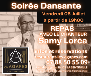 Vendredi 05 juillet 2024 Restaurant avec Piano Bar Chanteur Musique Live Valenciennes Animation Restaurant Ambiance