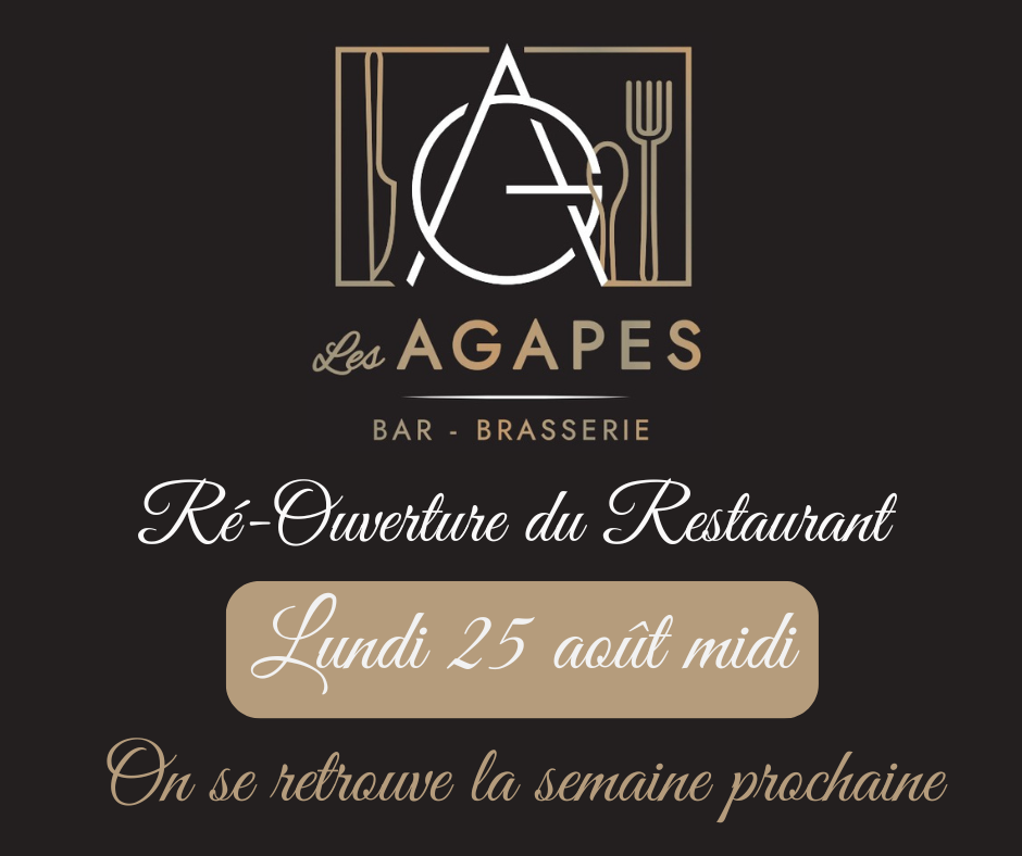 Réouverture les Agapes Vacances été 20225