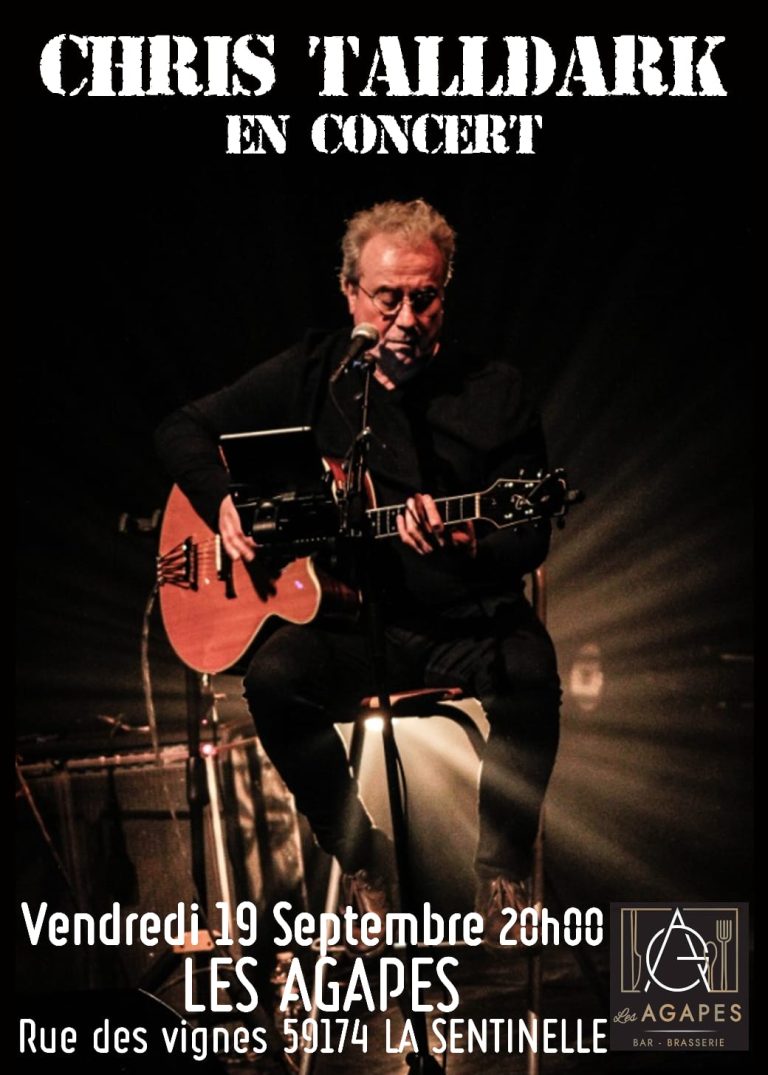 Restaurant avec Musique Live Concert Rock Chris Talldark Valenciennes Les Agapes Bar Brasserie Ambiance Festif